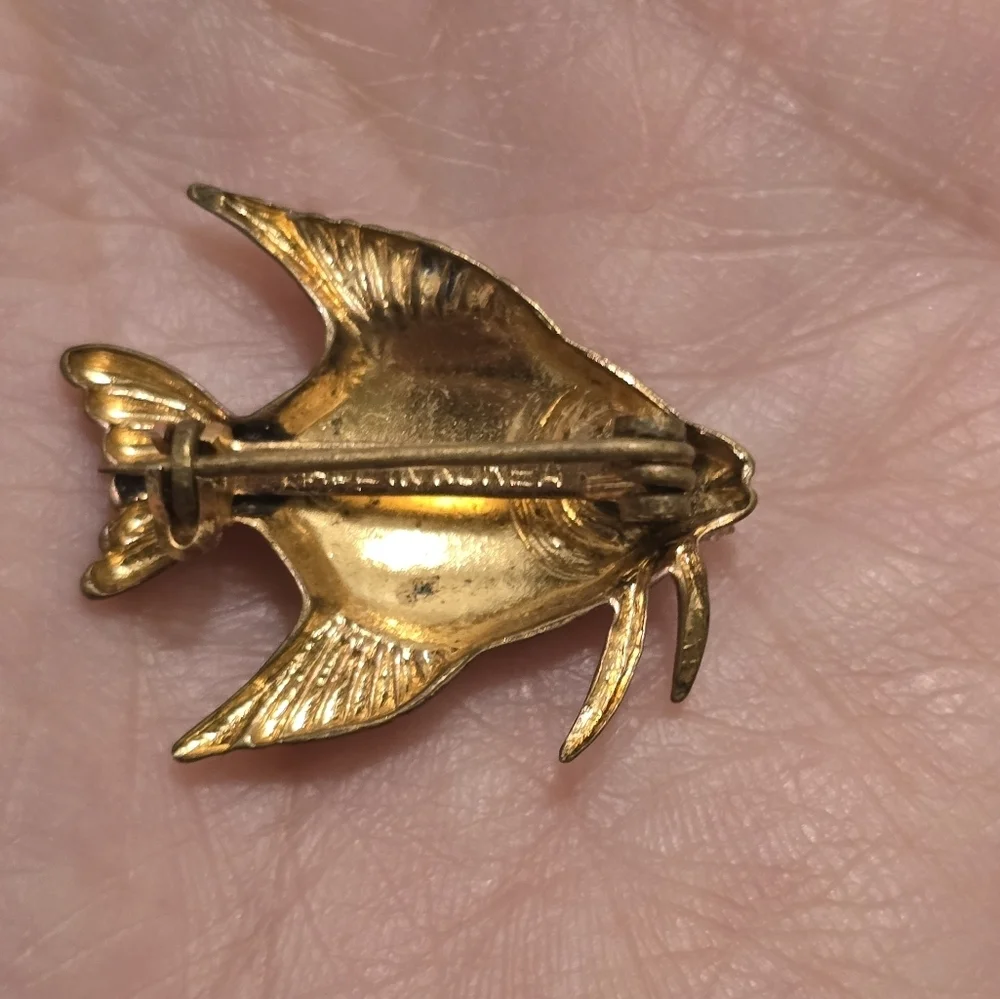 Vintage 1960's Mini Fish Pin Brooch Fun Funky Unique Retro